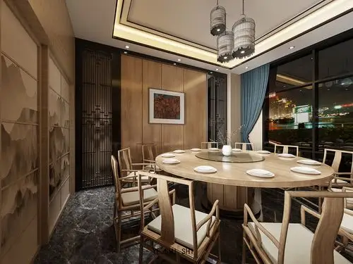 工装-新中式餐厅-包间|空间|家装设计|诗诗小仙女 - 原创作品 - 站酷