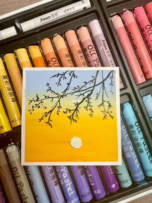 油画棒绘画打卡6附过程色号73