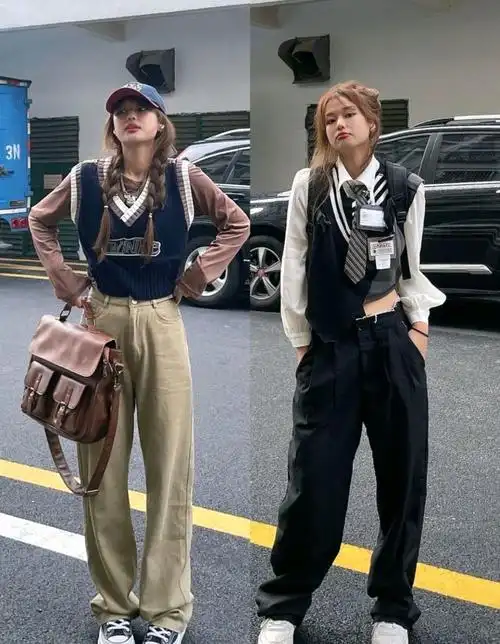 比如说展现出火辣身材的露腰搭配,上紧下松的显瘦穿搭等,就可以一举多