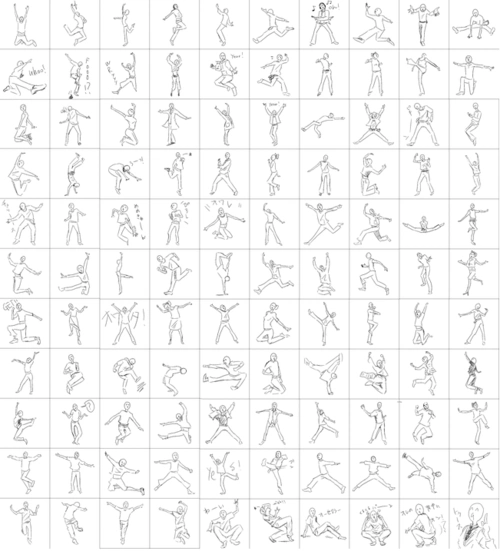 动漫人物不同动作姿态的绘画方法!