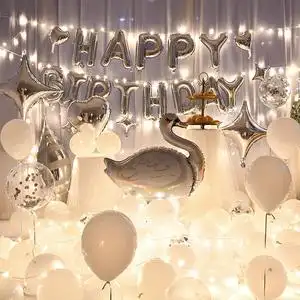 网红生日装饰场景布置男生浪漫派对老公女生成年男朋友18岁女朋友