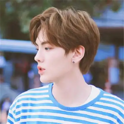 男士假发男中分刘海短发纹理烫卷发时尚帅气蓬松透气自然逼真发丝