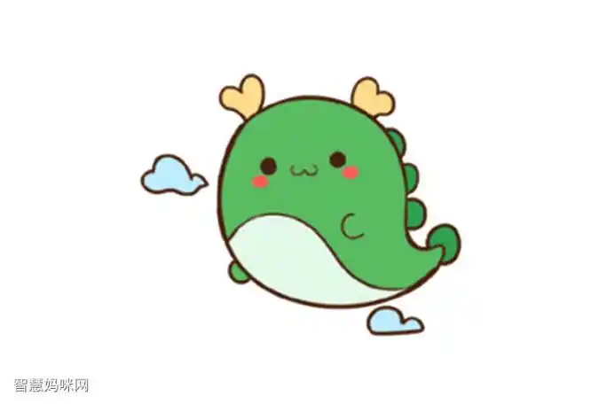 十二生肖简笔画辰龙的画法