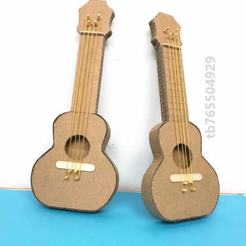 diy环保变废为宝幼儿园废物利用自自制纸箱乐器吉他制作&乐器手工