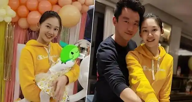 郑恺苗苗两家人吃团圆饭三胎女宝宝出镜老大老二正脸都像郑恺