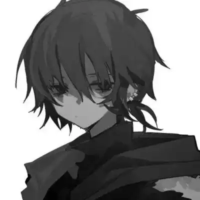 优质动漫男头像黑白高清图片