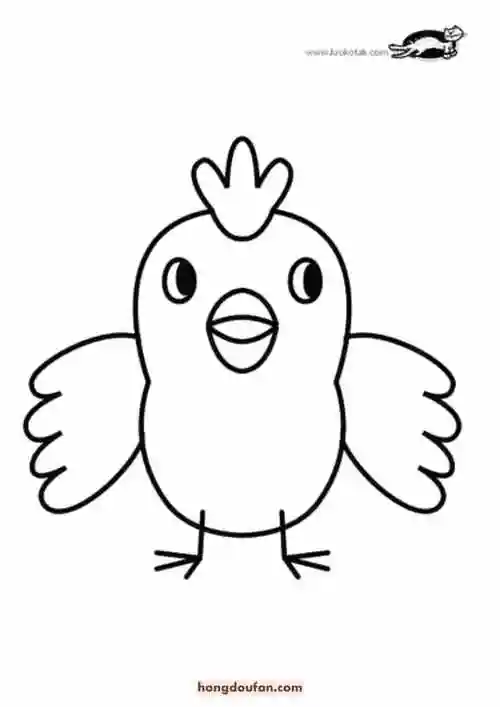 8张动物幼儿简笔画蜗牛小狗考拉小鱼蝴蝶小鸡卡通简笔画