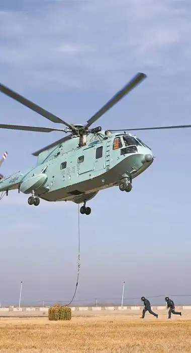 海军陆战队某旅组织吊挂飞行训练