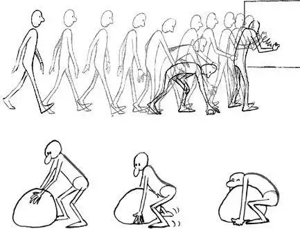 简笔画人物连环动作图分解