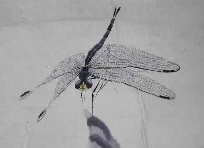 齐白石荷花蜻蜓图立轴