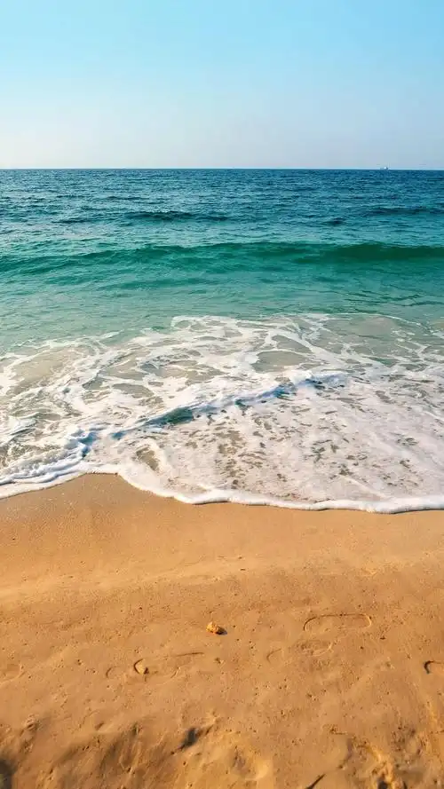 海边沙滩风景,高清图片,手机锁屏桌面-壁纸族