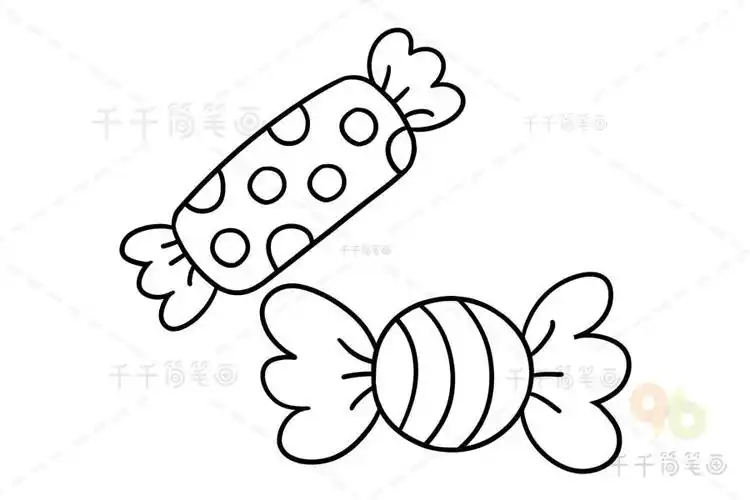 糖果的形状简笔画