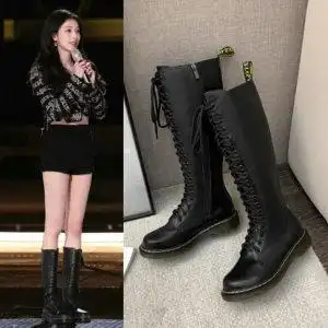 高筒靴明星同款图片