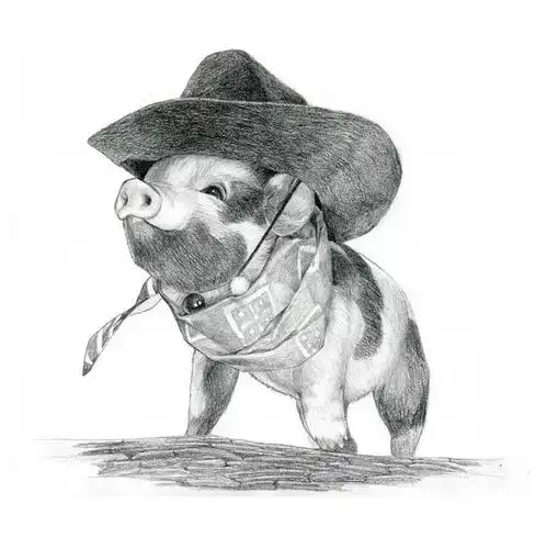 儿童素描素描动物