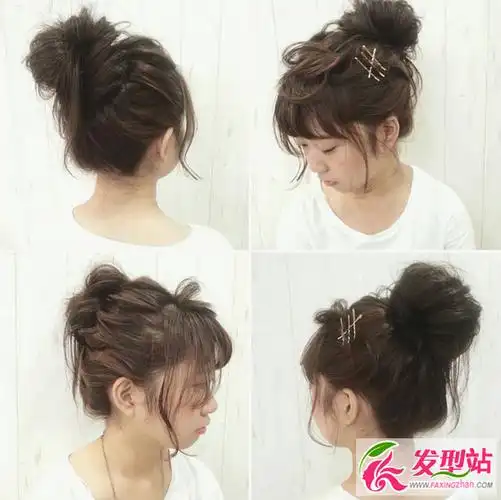 中学生小清新扎发教程 小女生可爱扎发发型图片