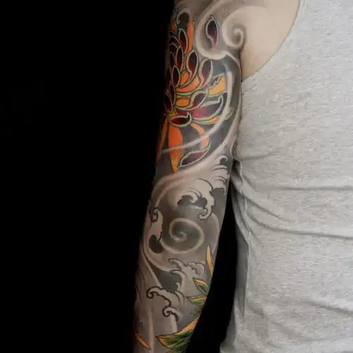 新传统花臂花臂 纹身师:晓_纹身吧社区 - 纹身大咖