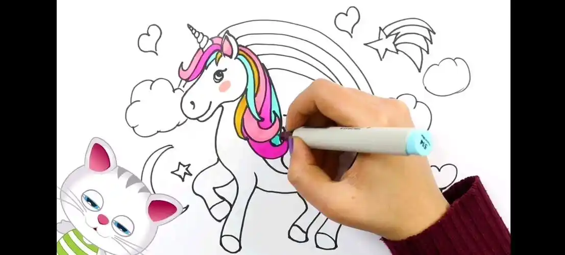 如何画一只独角兽? 简单绘画教学!