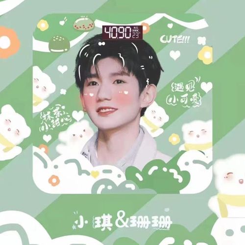 tfboys王源青色系可爱体重秤家用女孩精准原创少年高颜值卡通单人【15