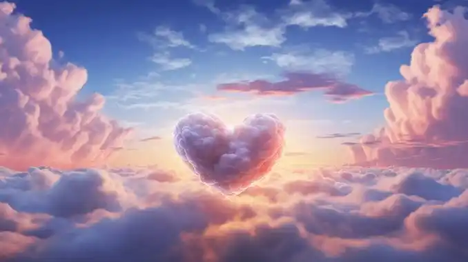爱心云朵图片