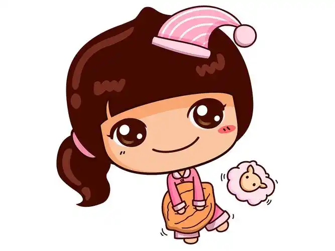 桃小妹坚果零食卡通形象