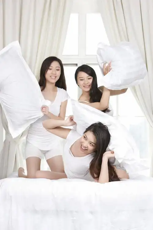 闺密在家玩枕头大战