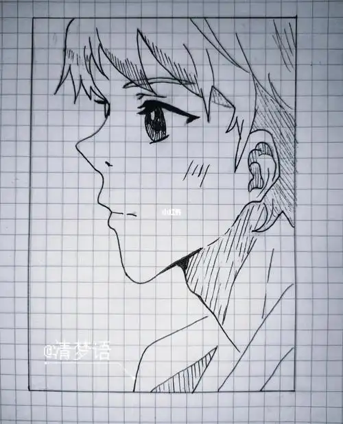 78#画画  #手绘临摹  #动漫手绘  #手绘  #网格画  #自学画画