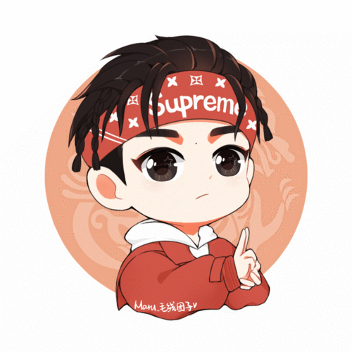 [易烊千玺][分享]180125 饭绘q版红衣易烊千玺 突如其来的wink萌翻你