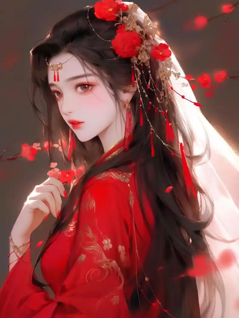 古风红色系列头像|陌上香枕上伤