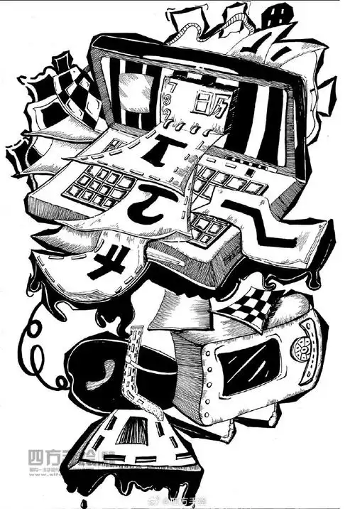 视觉传达黑白装饰画素材收集!点赞!收藏!