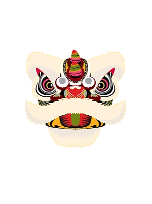 舞狮国潮国风开业庆祝红色国潮风创意舞狮狮子头国潮风舞狮狮子头红色