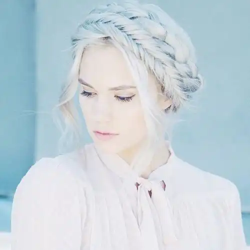 白色仙女 辫子编发 小清新