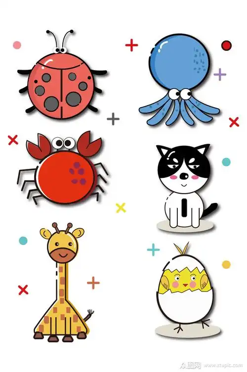 可爱简约动物卡通动物