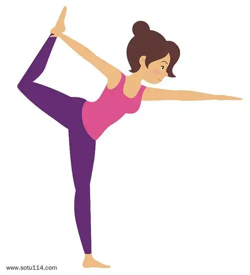 腿部手臂拉伸女性瑜伽动作示范png