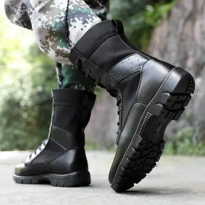 冬季07a作战靴17战地作训靴3515男特种兵511超轻防水防爆加绒军靴