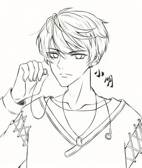 简笔画帅哥 动漫人物简笔画帅哥