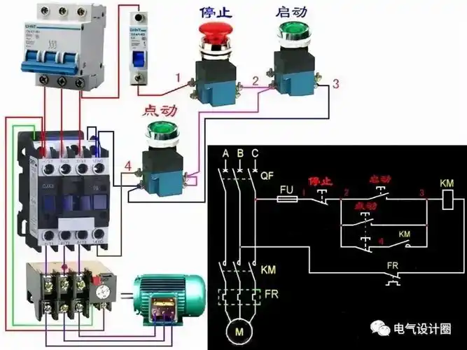 三相异步电动机直接控制电路图(怎么看三相异步电动机的控制电路图)