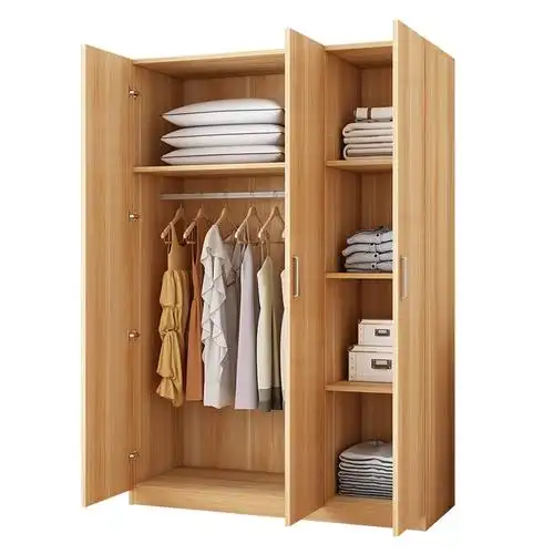 衣柜现代简约闪电客用木质衣橱家用卧室柜子组装木经济型挂衣柜