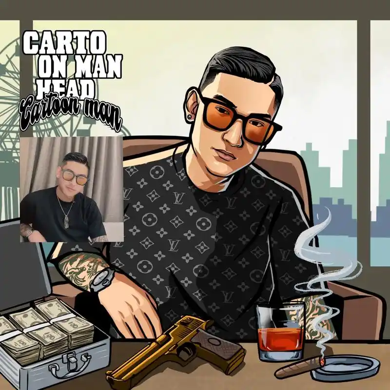 给他爱#procreate绘画 #卡通头像 #hiphop  - 抖音