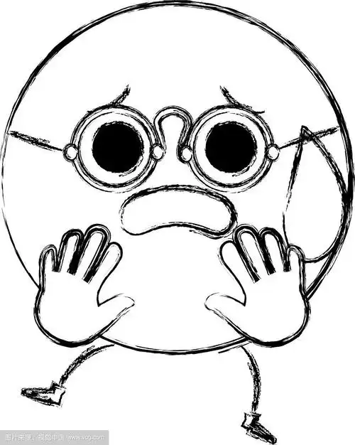 害怕的表情符号脸字符图标