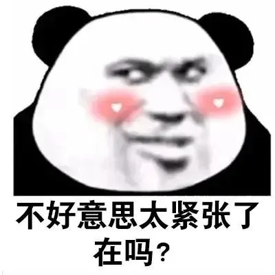 不好意思太紧张了 在吗?沙雕熊猫头