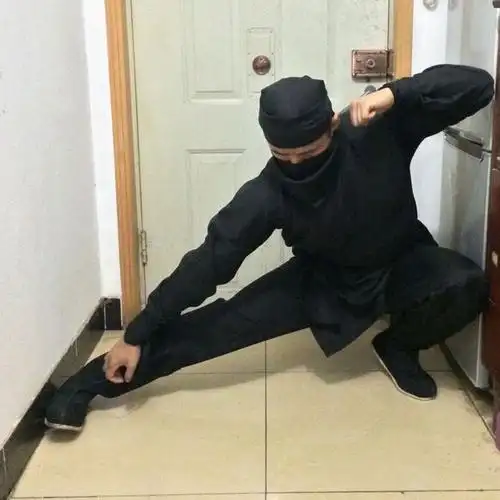 爆款古装黑衣人侠客服黑色夜行衣强盗土匪蒙面人大侠忍者演出服