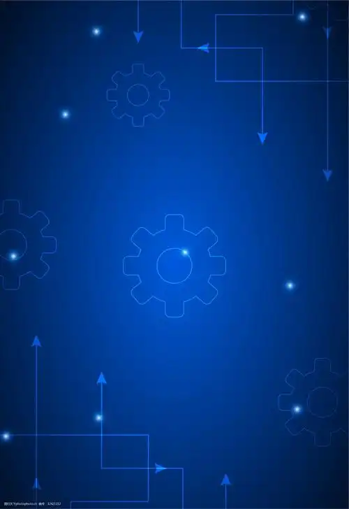 蓝色简约科技线条背景素材