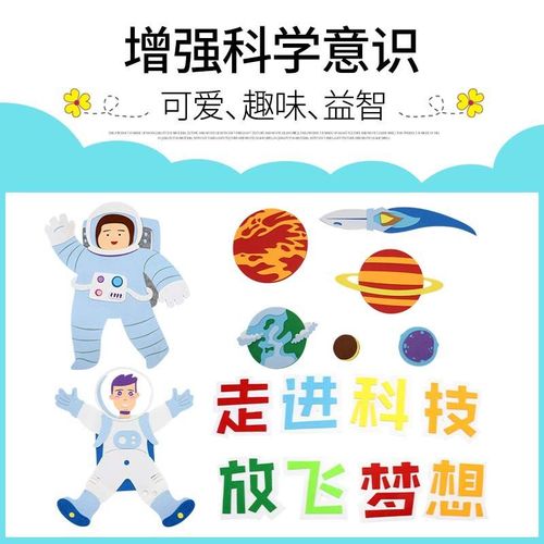 中小学科技创新主题作品班级文化墙装饰画教室布置黑板报装饰墙贴