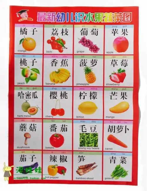 宝宝/幼儿/儿童 挂图/挂画 启蒙/认知/早教/学习 水果