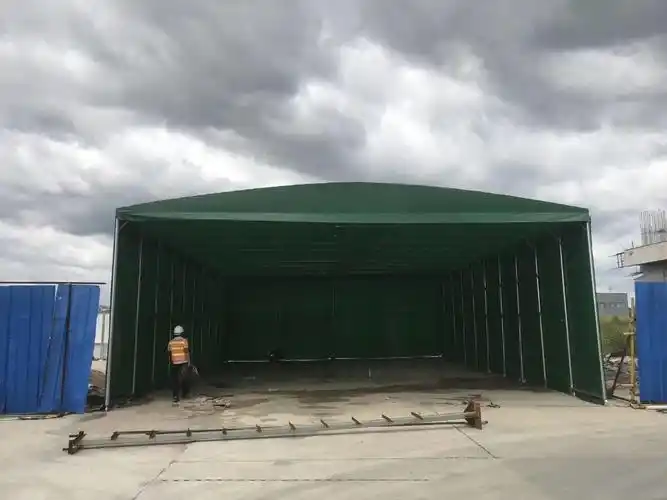 汽车雨棚夜宵广告棚布透明大型推拉商铺装卸遮阳篷