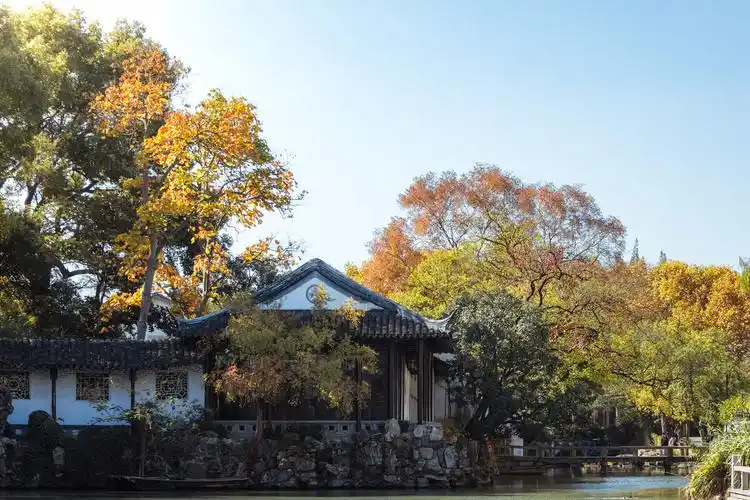 苏州园林赏秋图鉴沧浪亭沧浪之秋如玉之柿