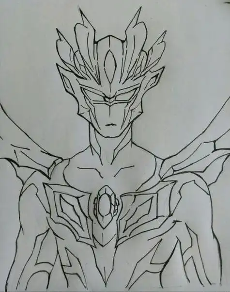 画终极赛罗奥特曼简单简笔画一步一步的教我赛罗奥特曼要如何画奥特曼