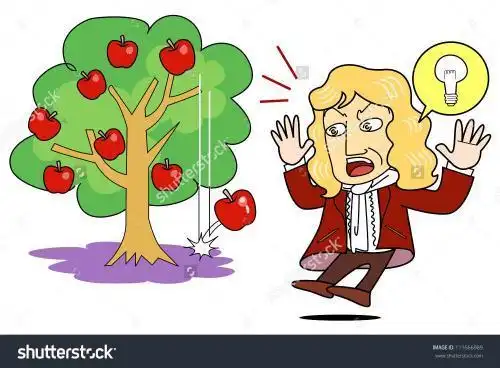 牛顿的简笔画卡通