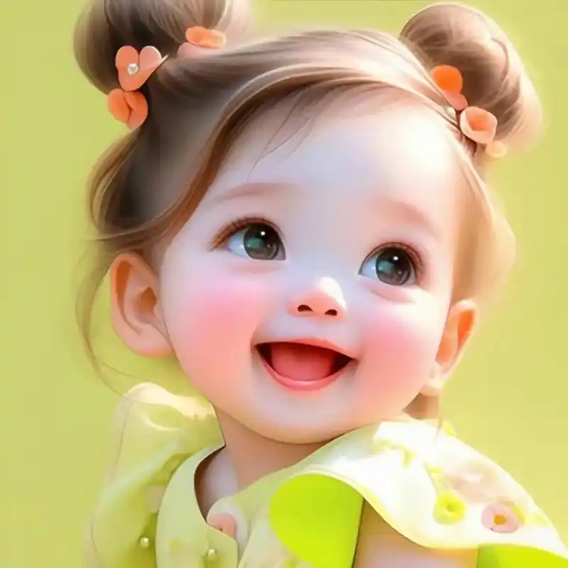 呆萌可爱的小女孩