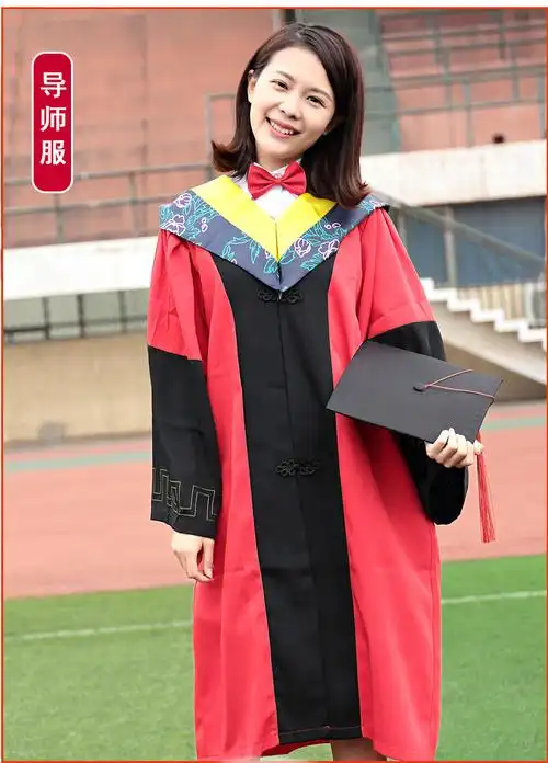 学士服毕业礼服牧狮虎学位学士服硕士博士导师毕业礼服袍男女大学生